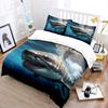 Shark swimming with open jaws Print Soft Comfortable Duvet Cover Bedding Set Included 1*Duvet Cover  2*Pillowcases Luxury gifts
