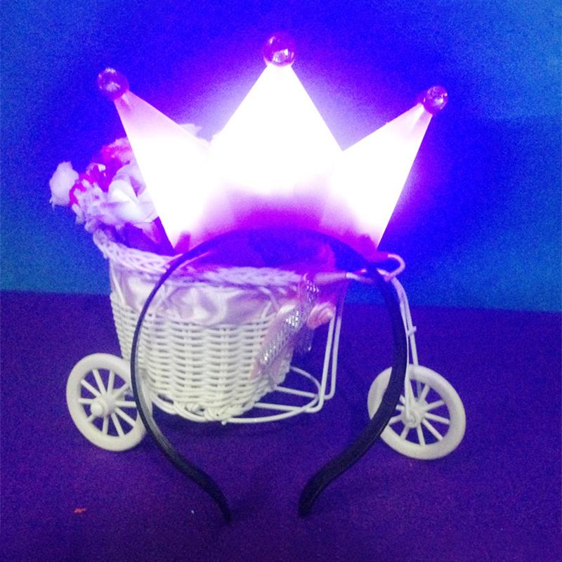Bandă de coroană cu LED Coroane luminoase și diademe pentru femei Cosplay Zi de naștere Nuntă luminoasă Festivalul de Halloween