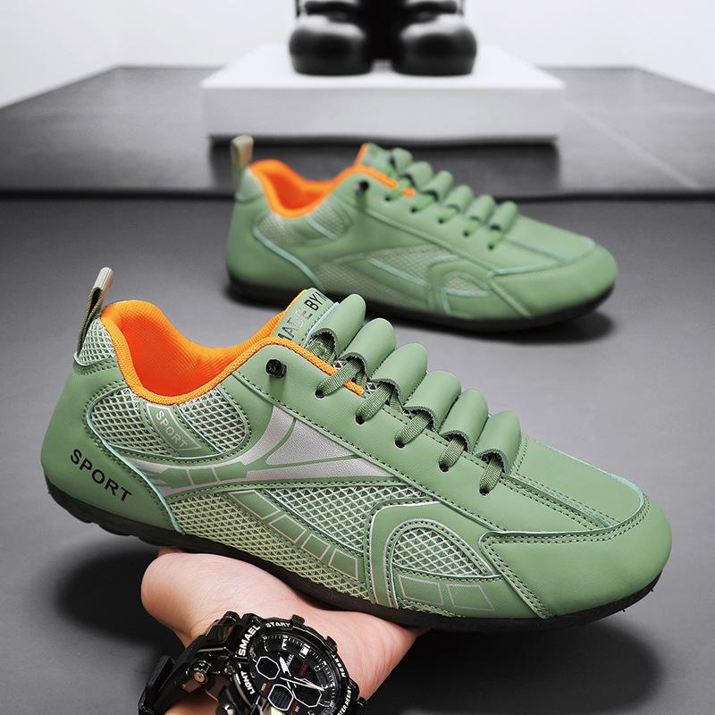 Men's shoes 2025 spring new mesh breathable soft sole one-pedal casual shoes men's wear-resistant sports Forrest Gump tide shoes
