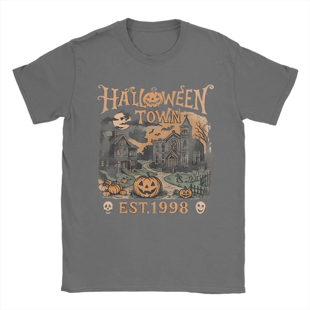 Men T-Shirts Halloween Creative Pure Cotton Tee Shirt Short Sleeve  T Shirt Round Neck Clothing Printed