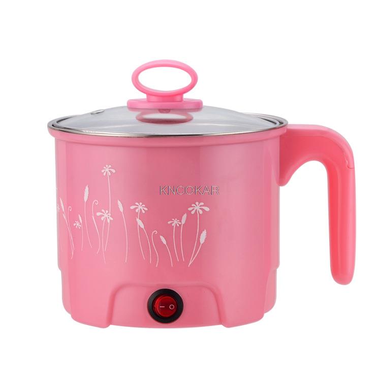 Multifunction Electric Skillet Stainless Steel Hot pot noodles rice Cooker Steamed egg Soup pot MINI heating pan 1.5L EU US