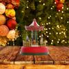 LED Lighted Music Box Battery Operated Musical Merry-Go-Round Sky Wheel Resin Ornament Carousel Horse Whirligig Toy