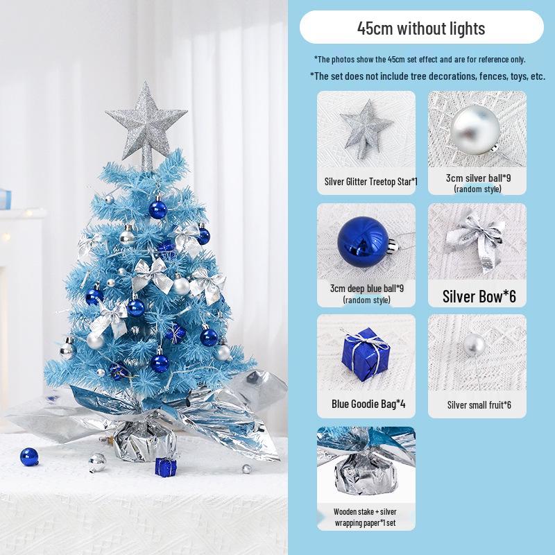 

60cm Blue Mini Christmas Tree Set - Desktop & Window Display Decorations