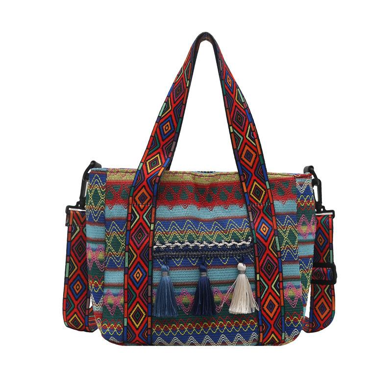 Ethnic Style Large-capacity Fashion Simple Temperament Handbag 2025 Spring and Summer New Foreign Style Women's Commuting Tote Bag
