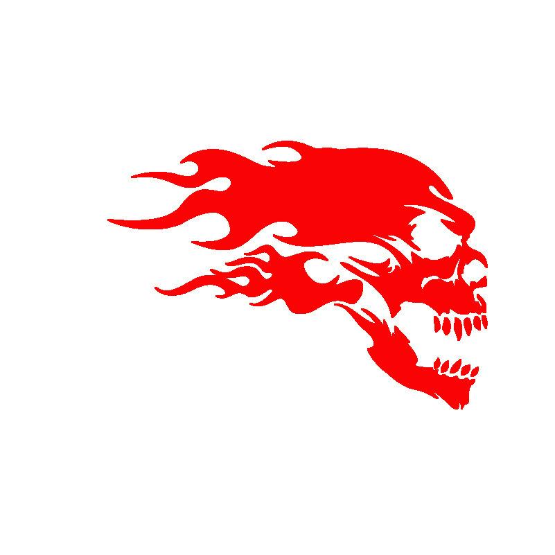 

Наклейки для автомобіля Хеллоуїн Череп Полум я Череп Прикраса заднього бампера Наклейки на кузов мотоцикла