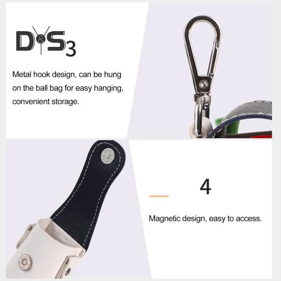 Miniaturowa torba golfowa na talię, przenośna, sztuczna skóra, uchwyt na piłki golfowe, pokrowiec na piłki, akcesoria golfowe dla golfistów, mężczyzn i kobiet