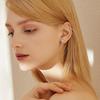 Classic Four-Prong D-Color Moissanite Earrings in 18K Gold-Plated 925 Sterling Silver