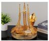 Middle East Golden Basket Incense Burner Set: 5-Piece Arabic & Southeast Asian Wedding Home Decoration