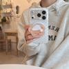 Korean Blue Polka Dot Bear Magnetic Suction Bracket Is Suitable for iphone11Promax Apple 11 Mobile Phone Case 11 Female 11.