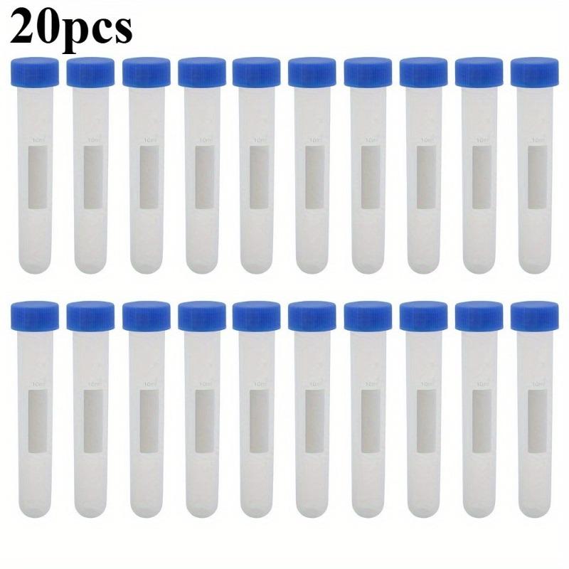 20Pcs 10ml Centrifuge Tube Screw Cap Round Bottom Centrifugal Tube Laboratory Centrifuge Tubes.