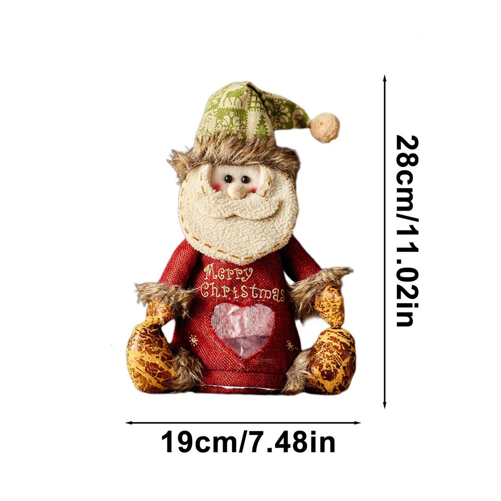 Christmas Candy Gift Bag Santa Claus Elk Snowman Doll Tote Bag Christmas Decoration 2025 Happy New Year Party Favors
