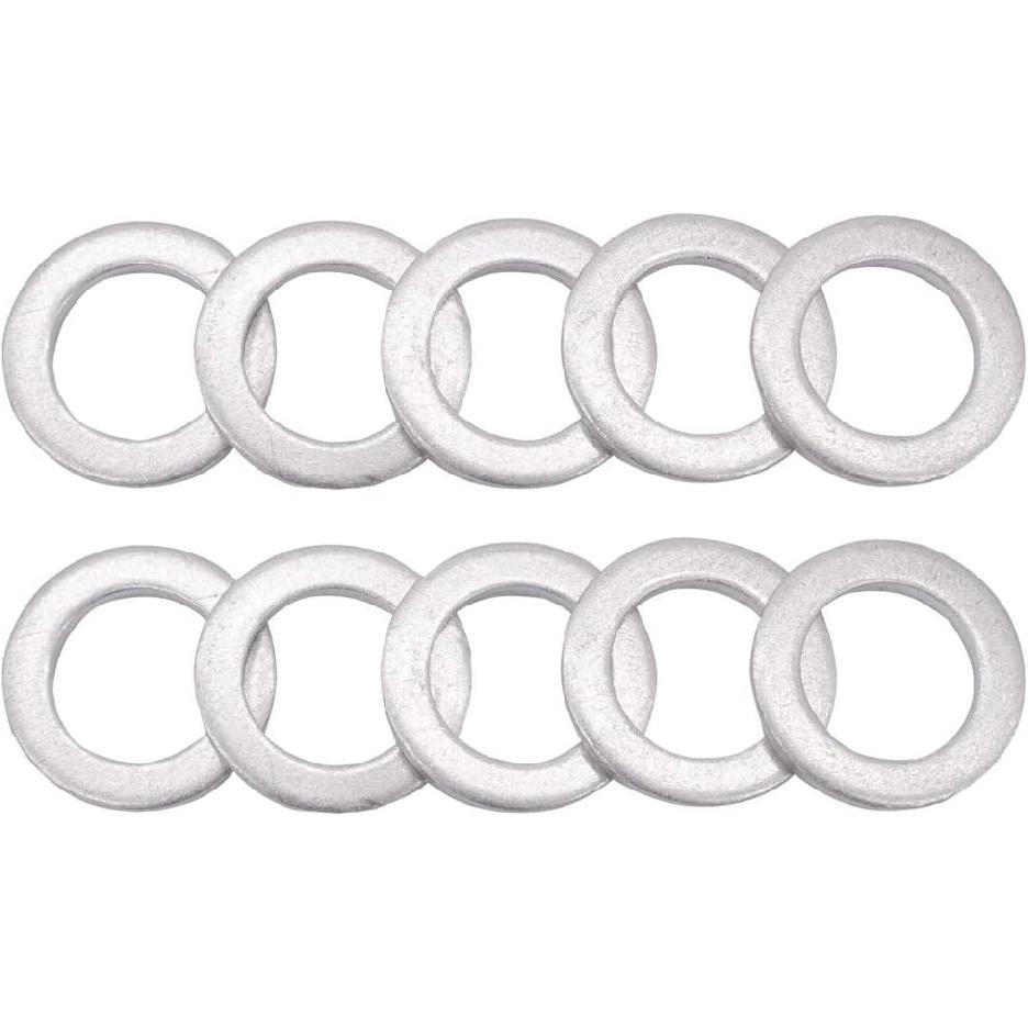 M14 Oil Drain Plug Gaskets Crush Washers Seals Rings Compatible with Hon Da Yamaha Triumph Kawasaki Suzuki, Used for Oil Change, Replacement for The