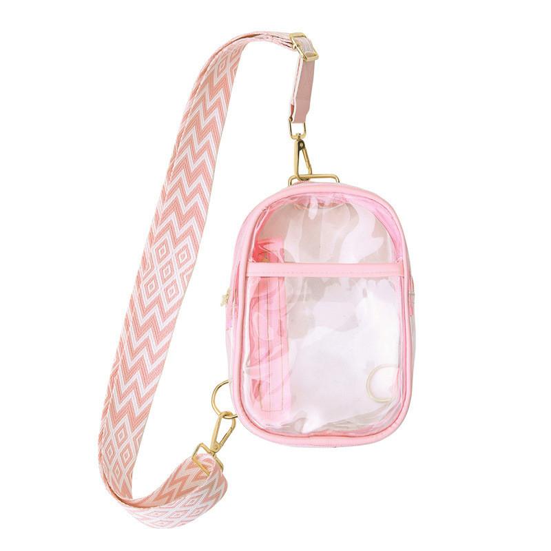 Pánská crossbody taška z PVC s voděodolným designem a mřížkovaným vzorem pro každodenní použití