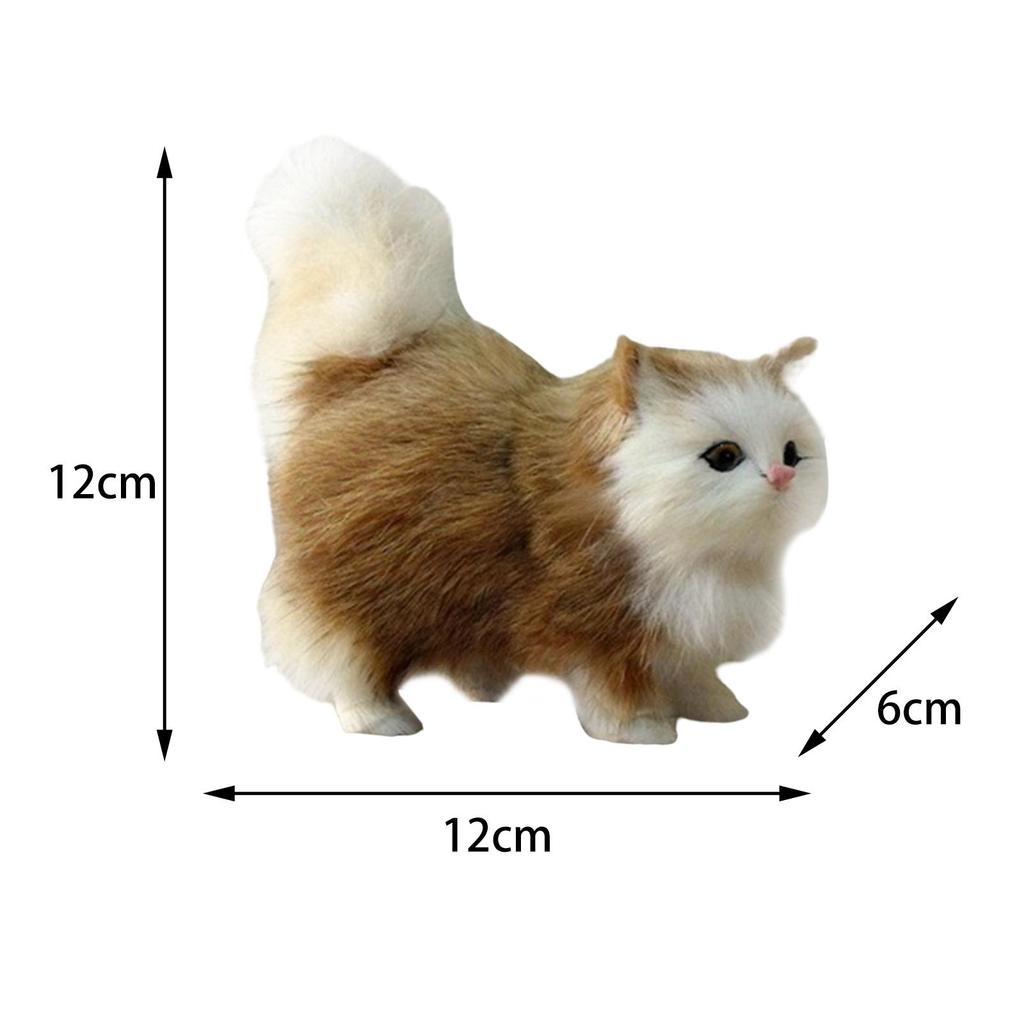 Plush Cat Dolls Desktop Ornaments Party Favor Birthday Gift Educational Toy Model Crafts Soft