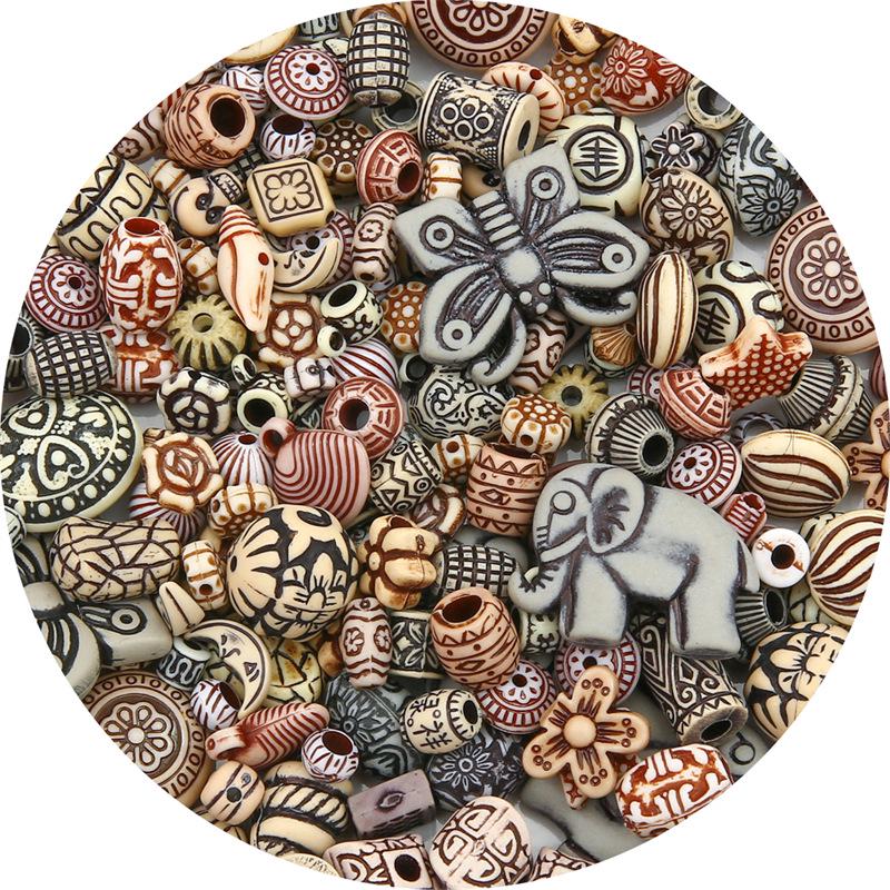 Rainbow Retro Beads Mystery Box: DIY Mixed Bead and Pendant Accessories for Handmade Jewelry