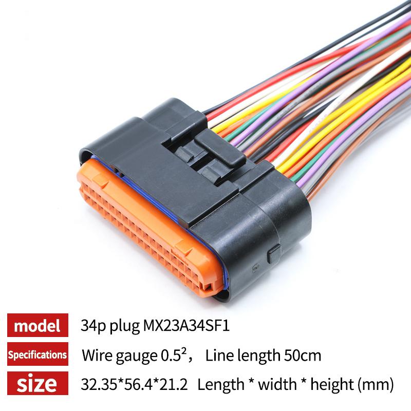 5/20 Sets JAE Type Automotive Waterproof Connector MX23A12SF1 MX23A26NF1 PCB Board Wiring Harness Plug Pin End