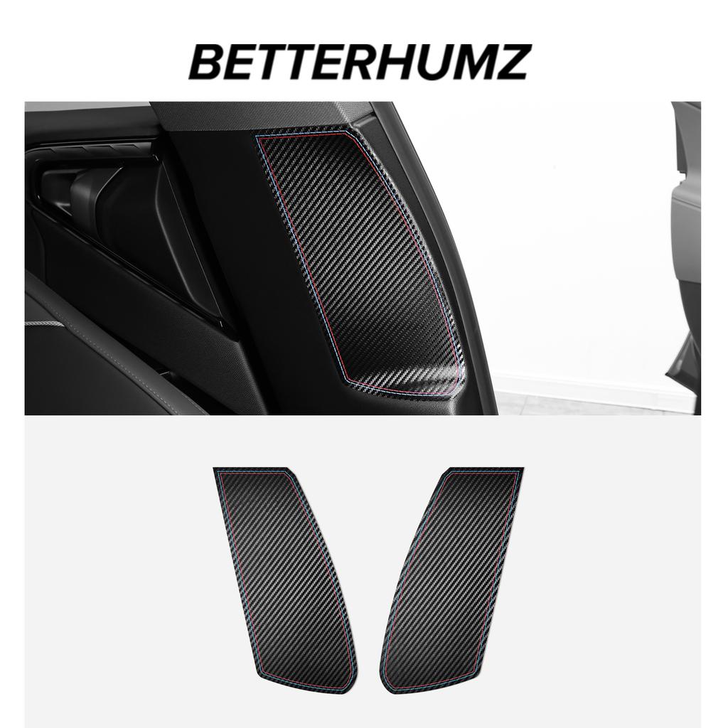 Betterhumz For BMW X3 G45 G48 2025- Made of Alcantara Center B Pillar Panel Trim Stickers Decor Car Interior Tuning Accessories
