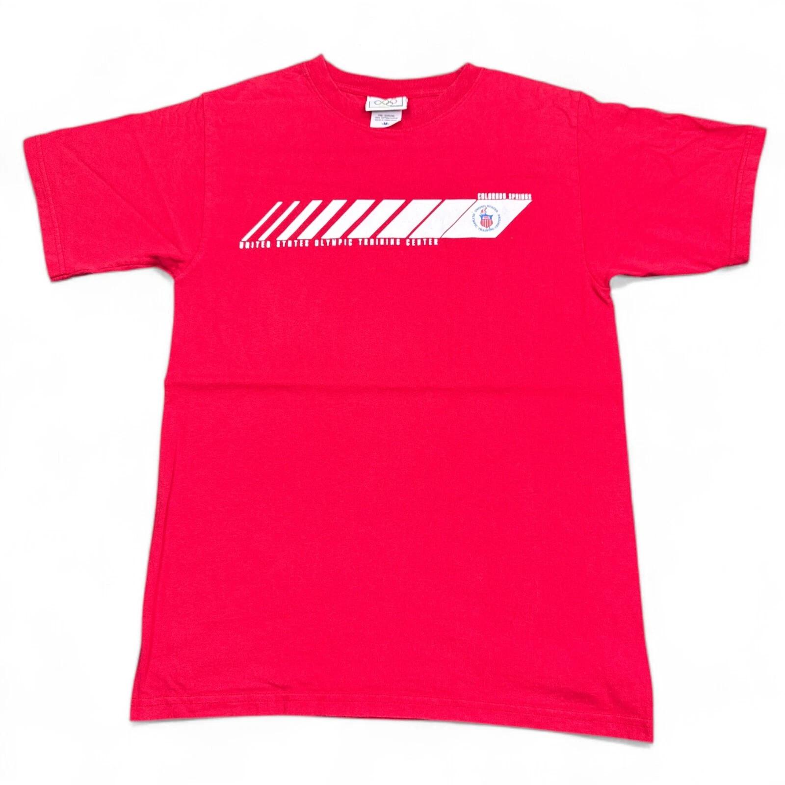 

Olympics Team USA Tee Shirt Adult Size Meium Traing Center Colorado Red Logo S