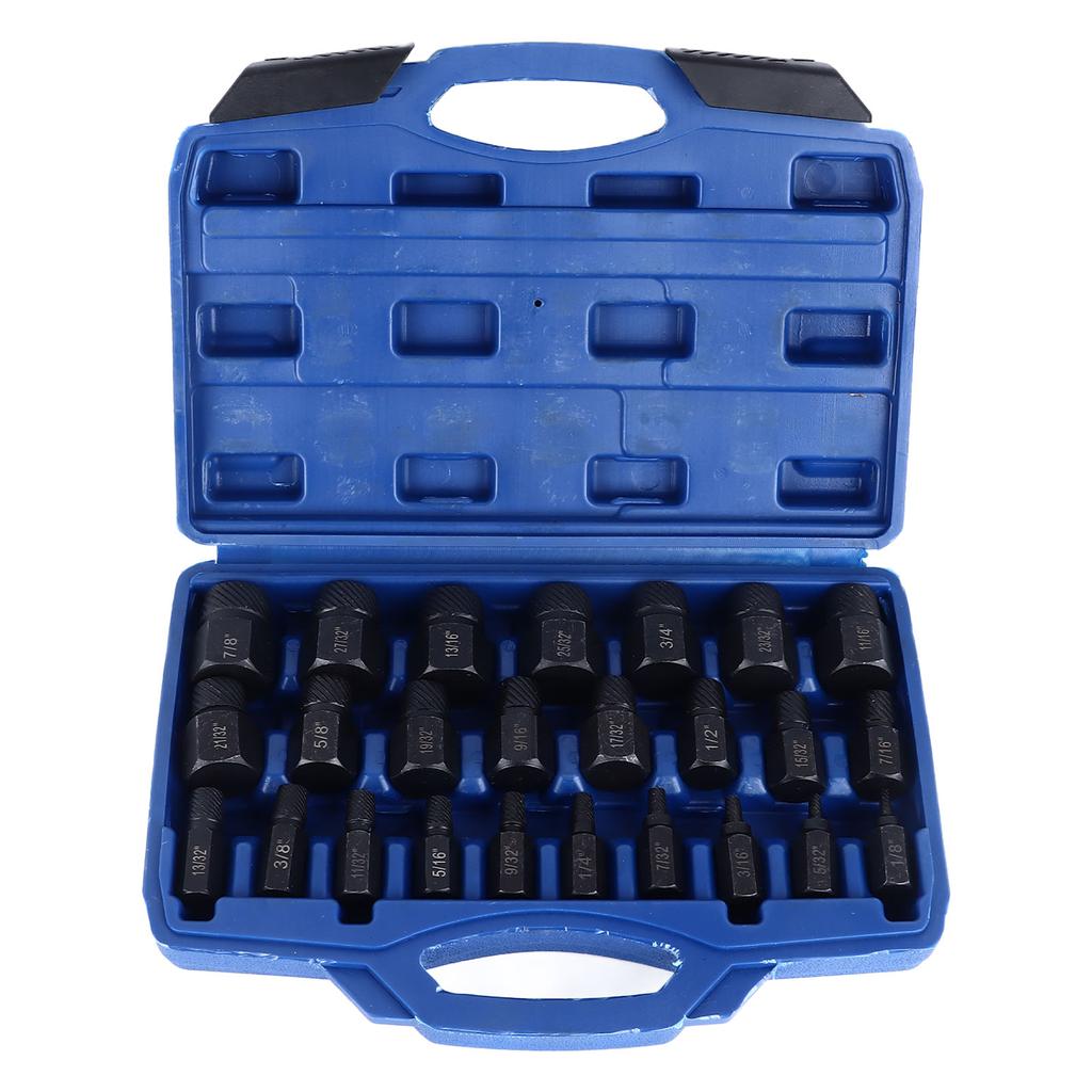25Pcs Screw Extractor Set Alloy Steel Multifunctional Manual Broken Screw Remover Tool for Repair Maintenance