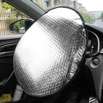 Car Steering Wheel Anti-Heat Sun Shade Cover Sunscreen Insulation Cover Foldable Sun-proof Anti-UV Protect Parasol Shield