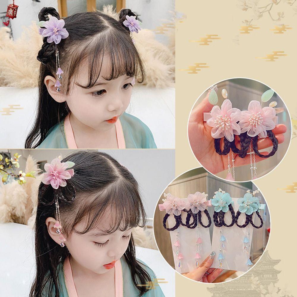 Duckbill Clip Wig Braid Head Wear Children Hair Clip Ancient Style  Hairpin Women Hair Accessories