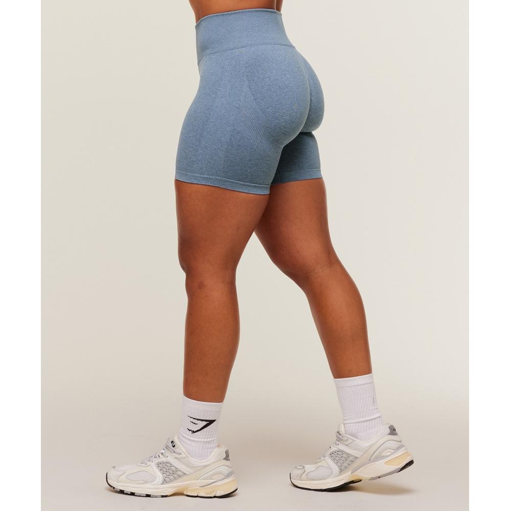 Gymshark Lift Seamless Shorts Worn Blue Peri Blue Marl B6a8i Udss