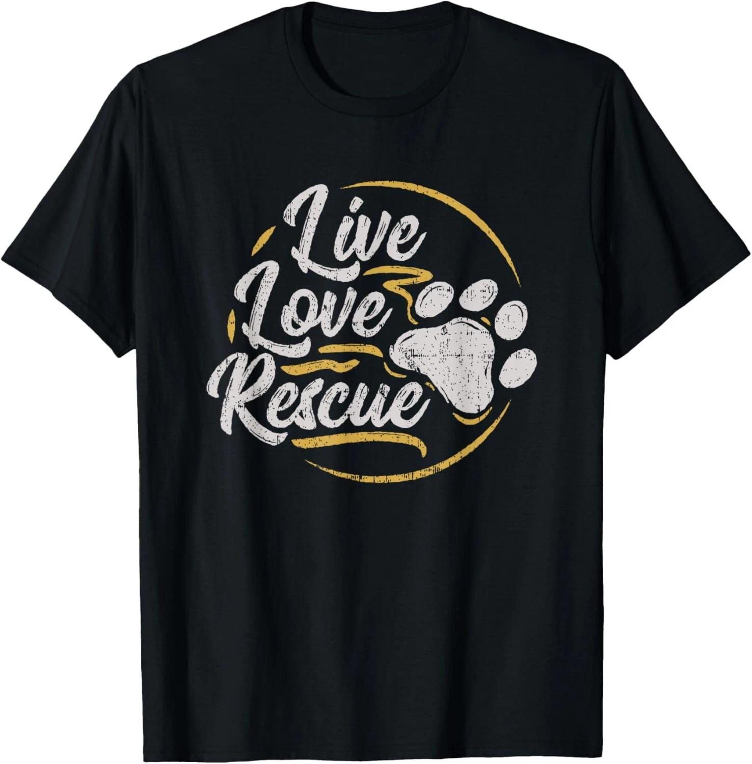 Live Love Rescue - Dog Lover Adopt a Dog Adoption T- Shirt T- Shirt S