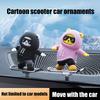 1Pc Cartoon Cute Doll Center Console Moving Bear Auto Interior Decoration Car Automatic Sliding Skateboard Bear Ornaments