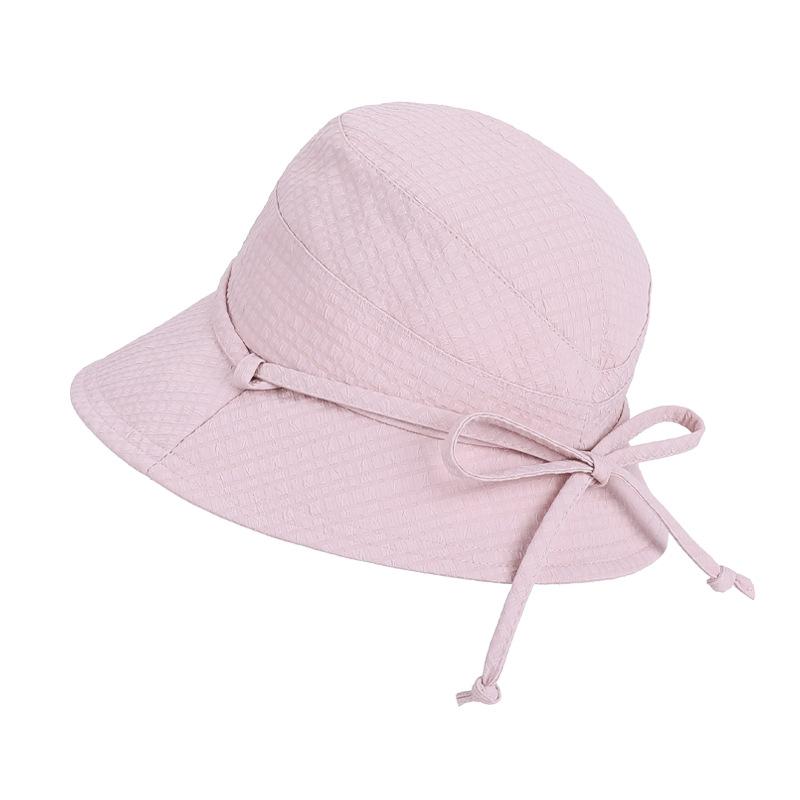 Summer Outdoor Travel Sun Protection Hat Women's Bow Fisherman Hat Big Brim Basin Hat