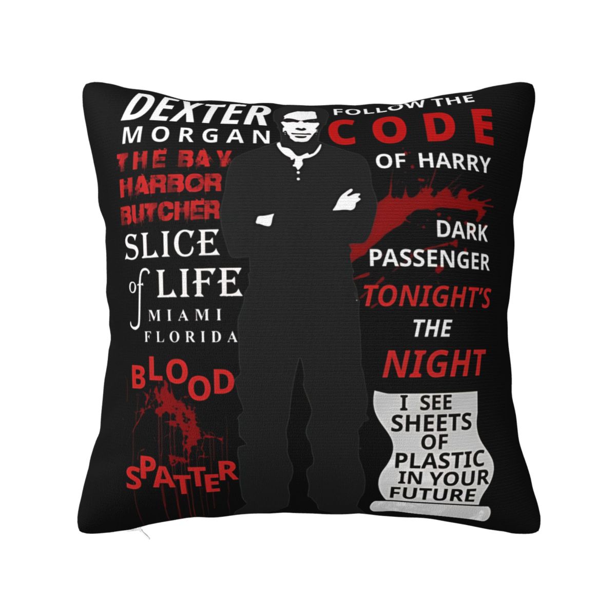 

Home Decoration Dexter Morgan Harry s Code Pillowcases Merch Pillow Cover Square Multi Size 12x12Inch