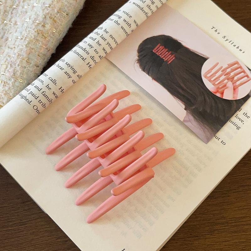 Vintage Cross Comb Hair Claws for Women Girls Fashion Acrylic Solid Color Double Side Comb Clamp Tooth Hairpin Hair Accessoriees