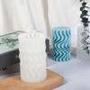 3D Geometric Cylindrical Silicone Candle Mold Handmade DIY Aromatherapy Candle Wax Clay Craft for Home Wedding Dinner