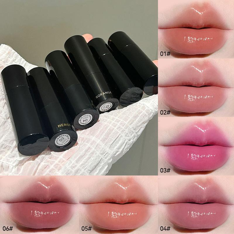 HERORANGE~ Low Saturation Light Lipstick Multi-purpose Stick Moisturizing White Natural Holding Mirror Lipstick