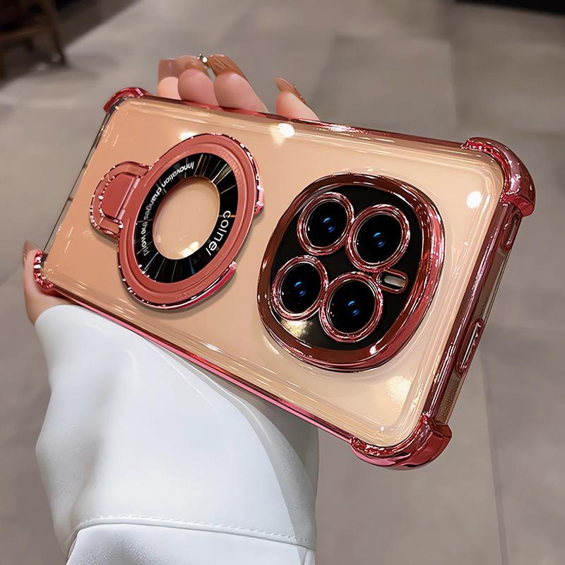 Applicable To Huawei MATE11 Mobile Phone Case U Shield Magnetic Suction Bracket P11 Electroplating Four Corners Anti-drop Honor Magic1 Soft Cover