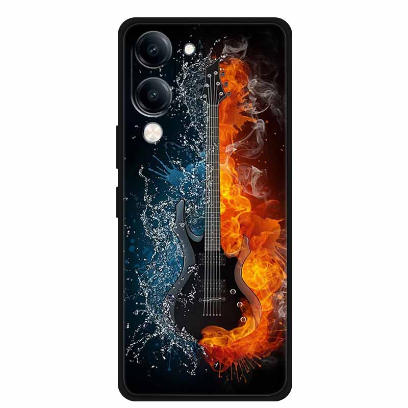 For Vivo iQOO Z10 Lite Case Silicone Black TPU Funda Back Cover for iQOO Z10 Lite 5G I2409 Soft Case Animal Coque IQOOZ10 Lite