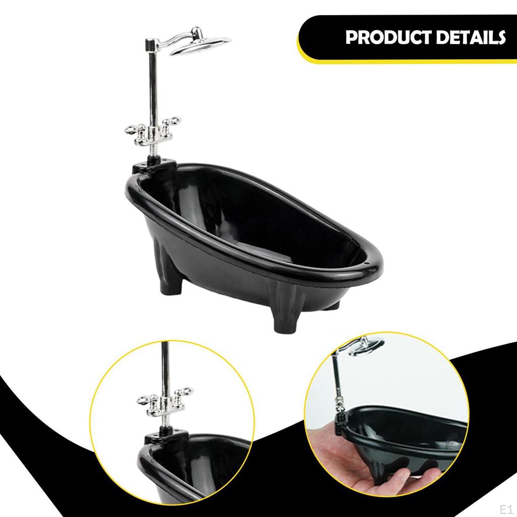 Dollhouse Bathroom Bathtub Miniature Furniture for Boys Preschool Gifts