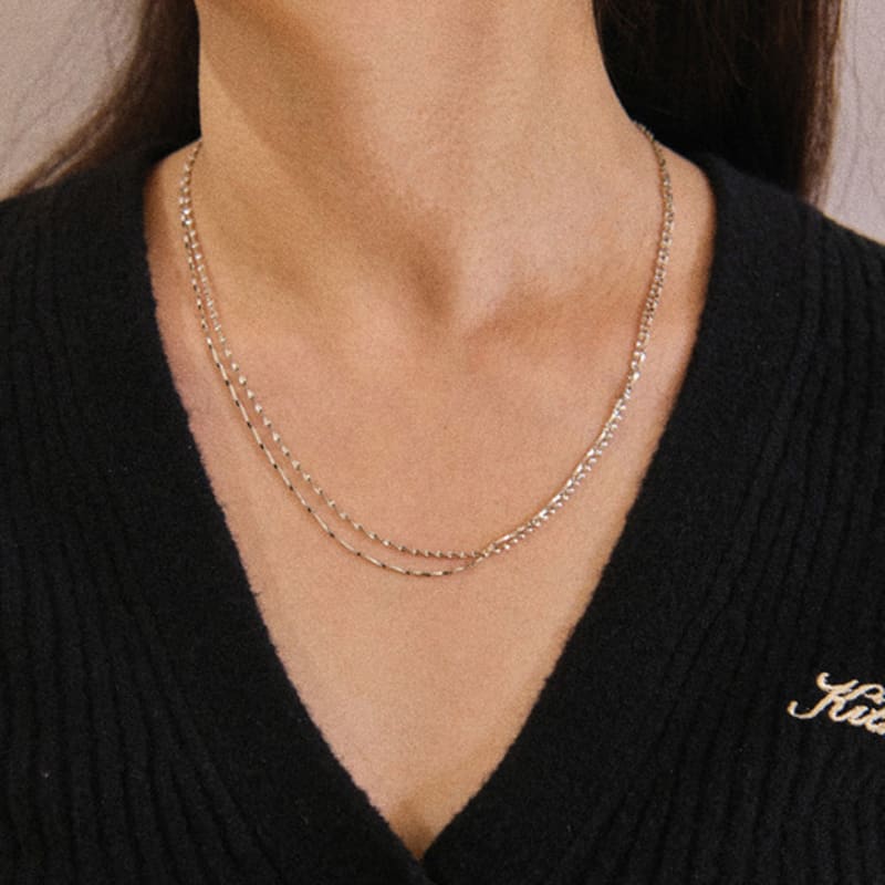 SEWNSWEN DOUBLE SNAKE TWIST NECKLACE