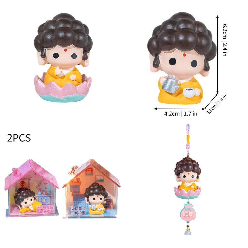 Adorable Chinese Style Cartoon Buddha Car Hanging Ornament For Home Decoration
