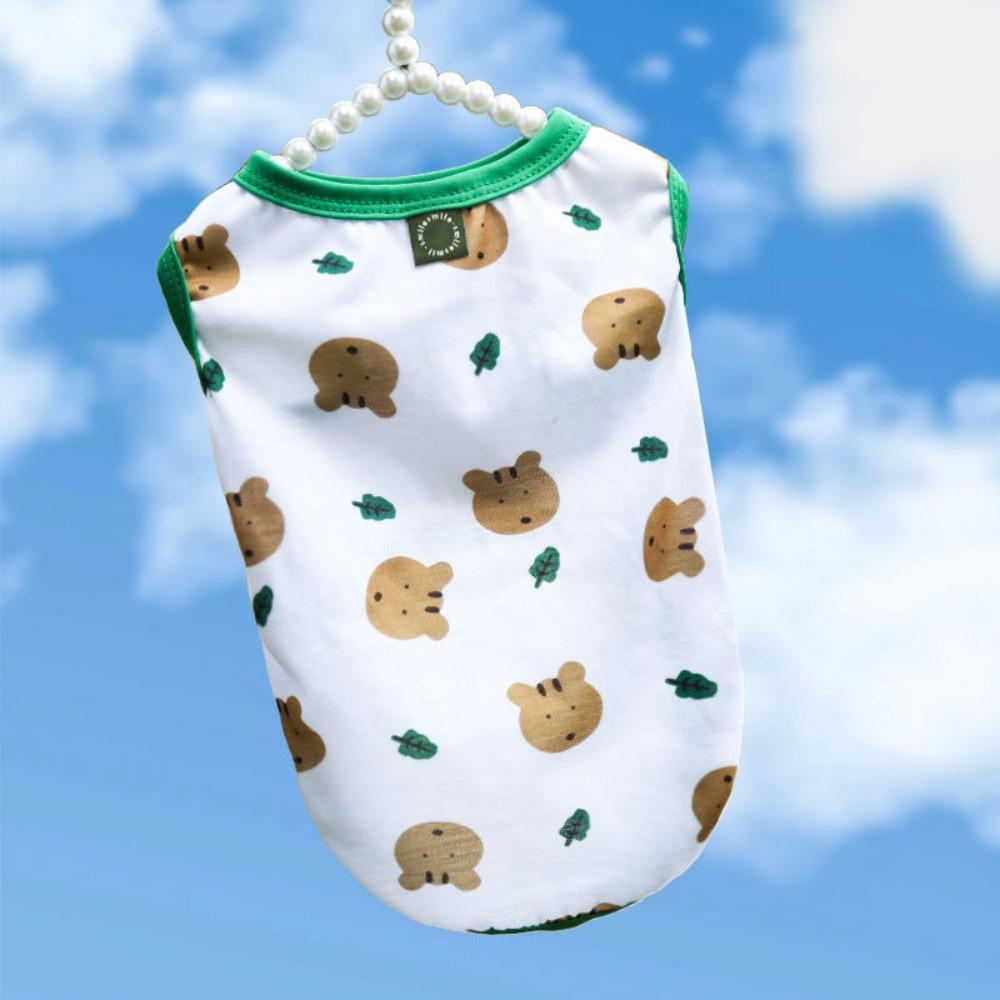 Small, medium and large dogs, cats, pet clothes, cats and dogs, spring and summer new cartoon teddy dog vest, better than bear