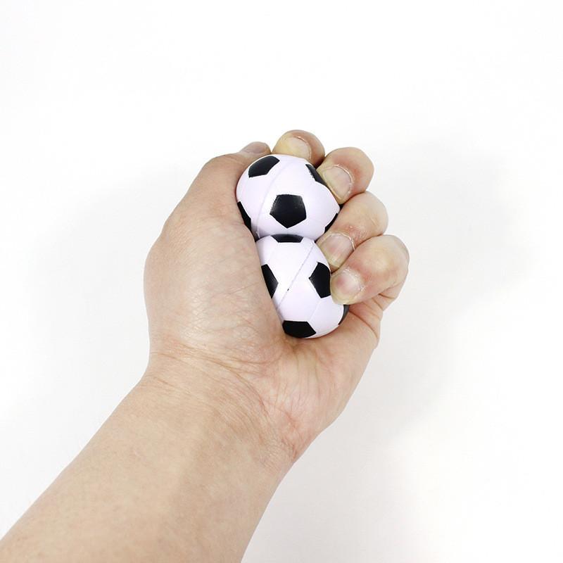 White Mini Toy Soccer Ball For Kids Soft Pu Foam Non-inflatable Solid Sports Ball