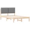 Bed Frame with Padded Headboard Light Grey 120 x 190 cm