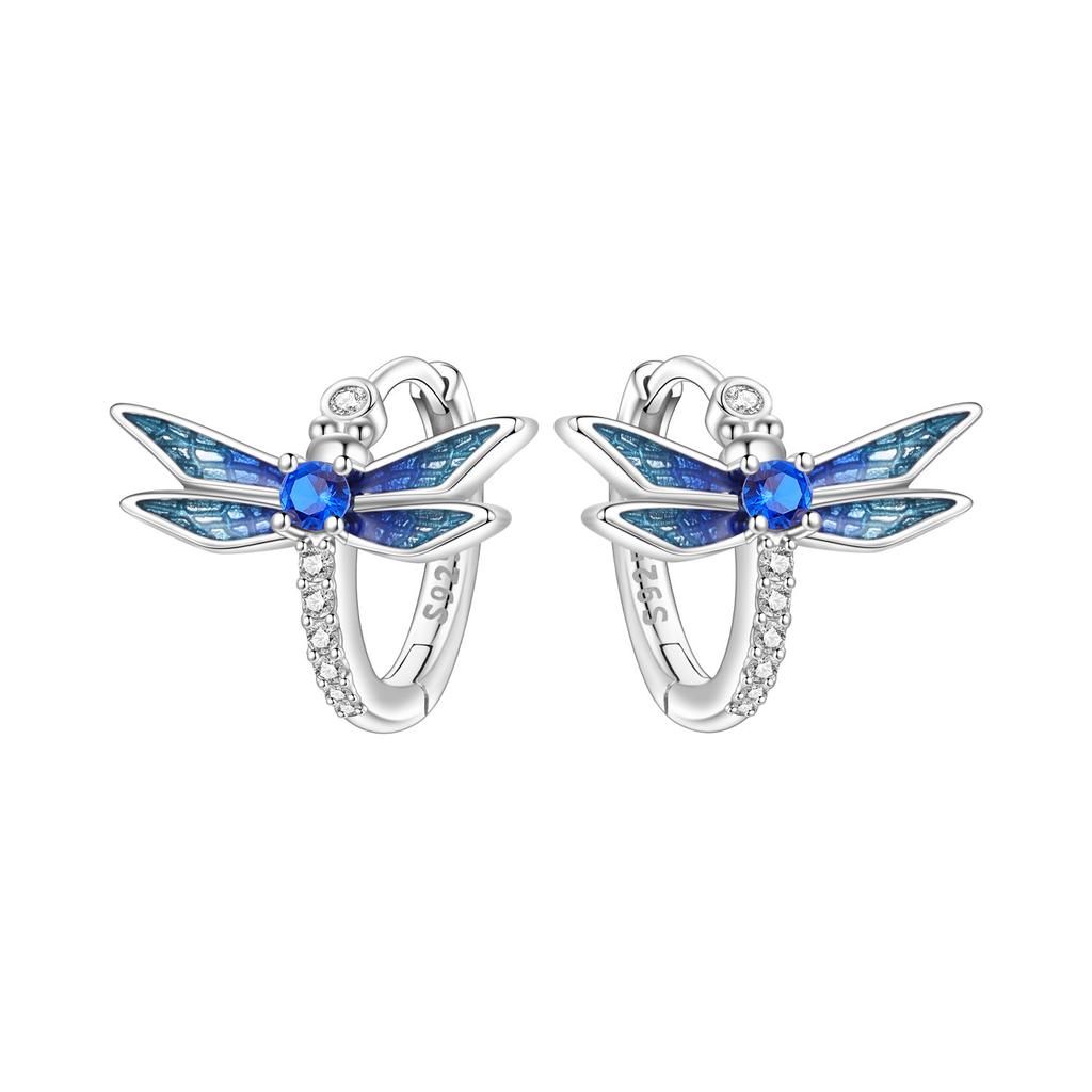 Orstarry 925 Silber Blauer Zirkon Sternenhimmel Ohrring Original Schmuck Creolen Damen Schmuck Party Trendige Geschenke