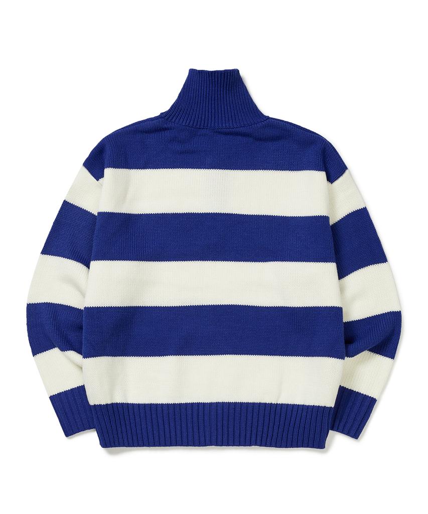 BORN CHAMPS 08 Striped Half Zip Knit B22Ft05Bl