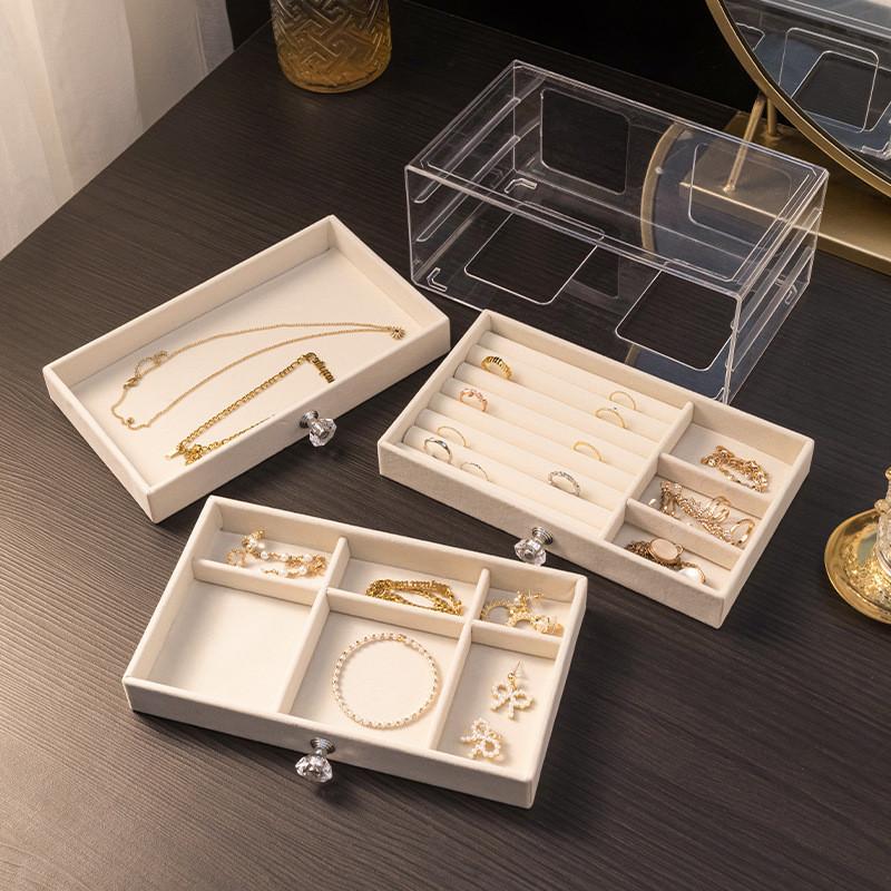 Jewelry Organizer Box With Dividers For Makeup And Accessories Storage For Home Office Use