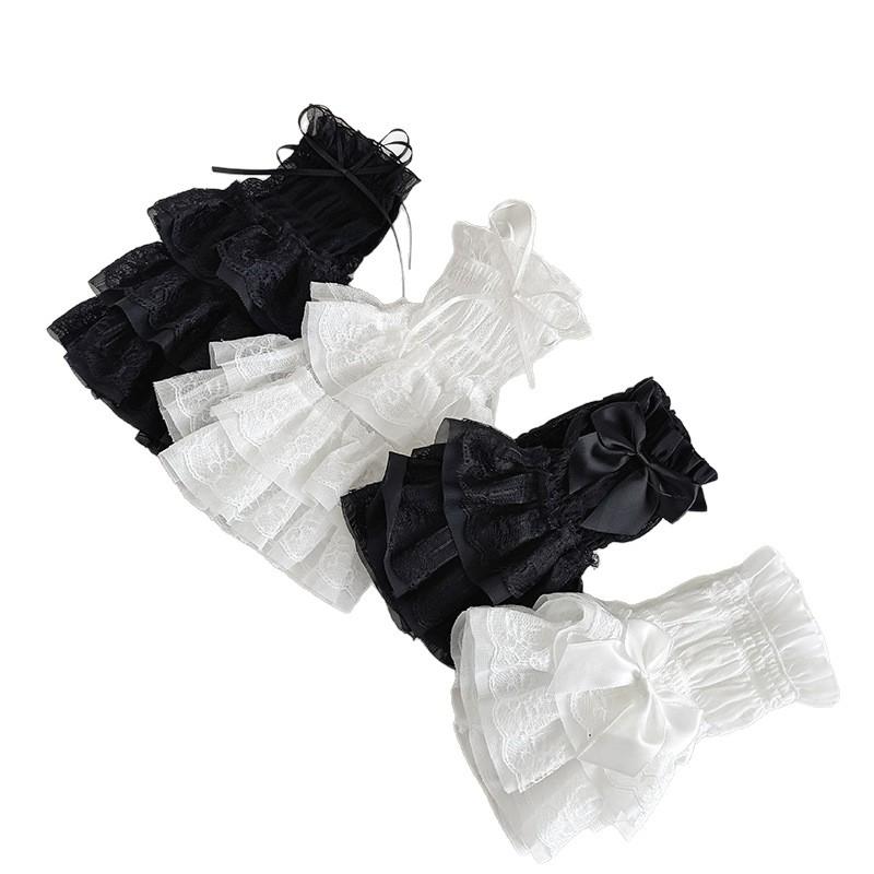 Lolita Ballet Lace Arm Sleeves: Sun Protection, Thin, White, Summer Style