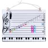 Mini Musical Staff Whiteboard  300mm W X 200mm H  Wall-Mounted  Whiteboard with Musical Staff and Note Magnets, Ideal for Beginners, Self-Study, and