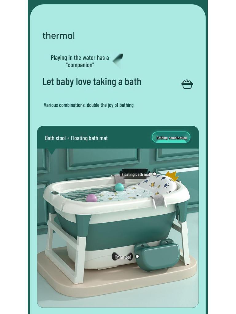Foldable Children's Bath Bucket: Large & Small Sizes for Baby and Child Swimming and Bathing