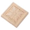 B97A-16Pcs Wood Carved Applique Onlay Carving Checkered Unpainted Flower Pattern Decal For Cabinet Door Furniture Decoration
