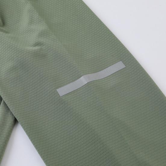 Men Running Shirt Quarter Zipper Athletic Shirt Quick Drying Long Sleeve Pullover Shirt