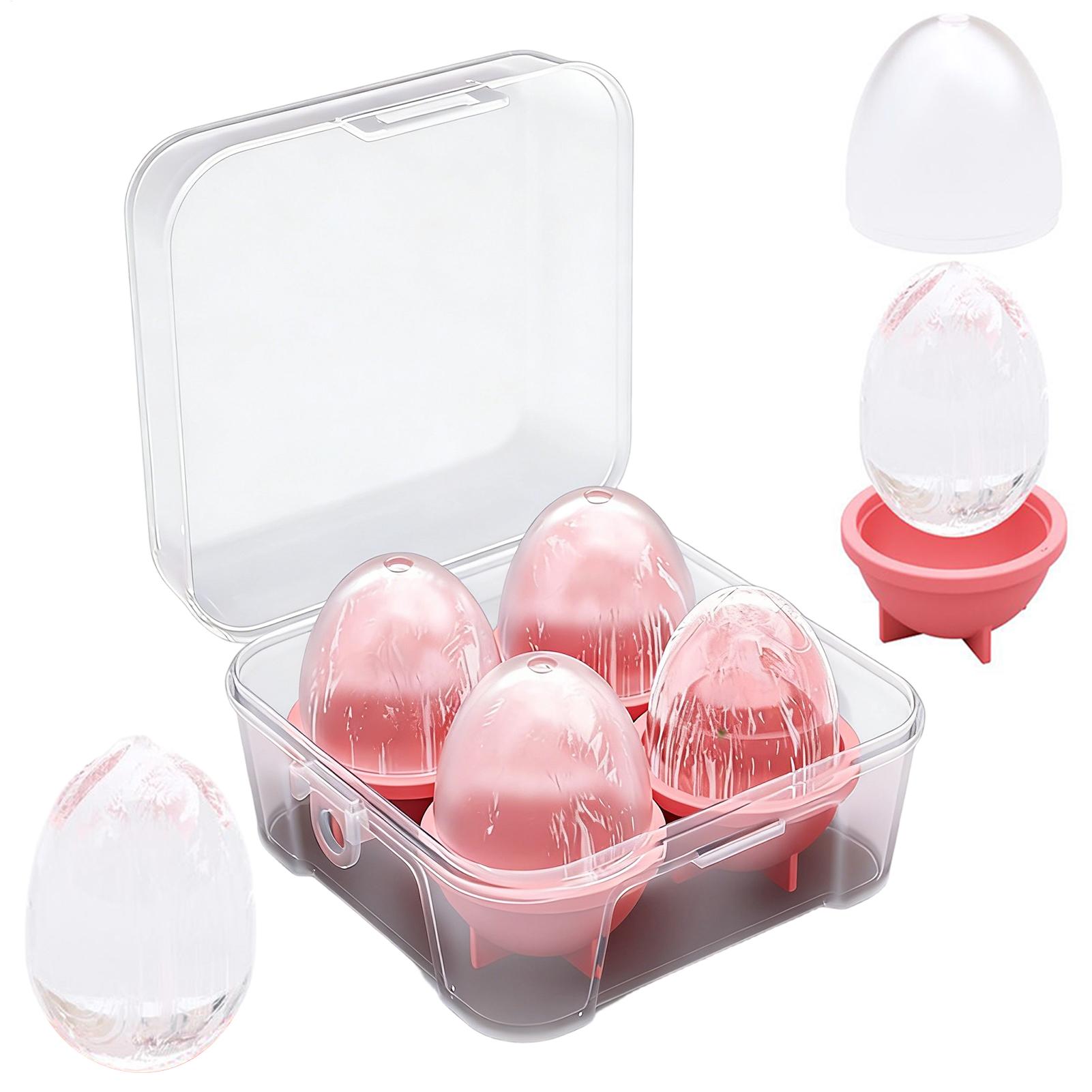 

Egg Shaped Ices Cube Mold 4-hole Non Stick Easy Release Spherical Ice Making Mold Silicone Ice Trays For Whiskey Cocktails CHINA